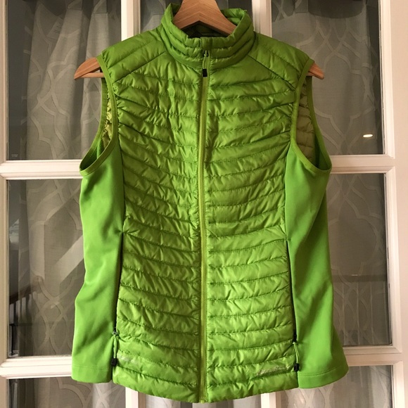 Eddie Bauer size M First Ascent for green zip up puffer vest EUC - Picture 1 of 7